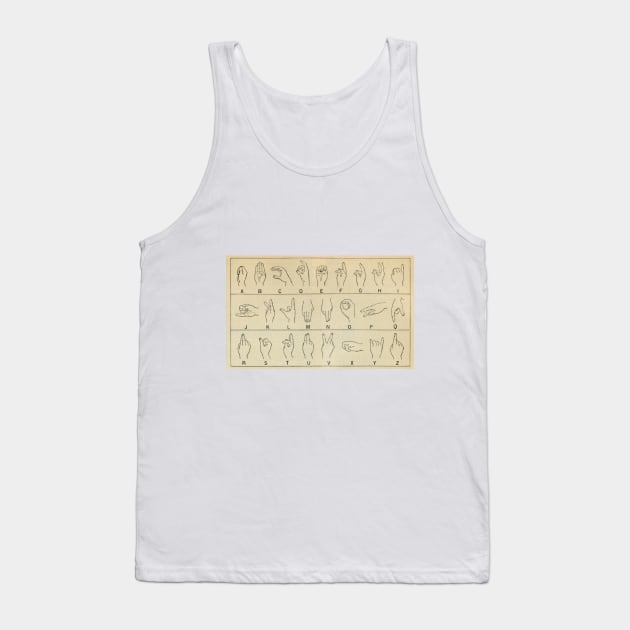 Finger Alphabet Tank Top by bluespecsstudio